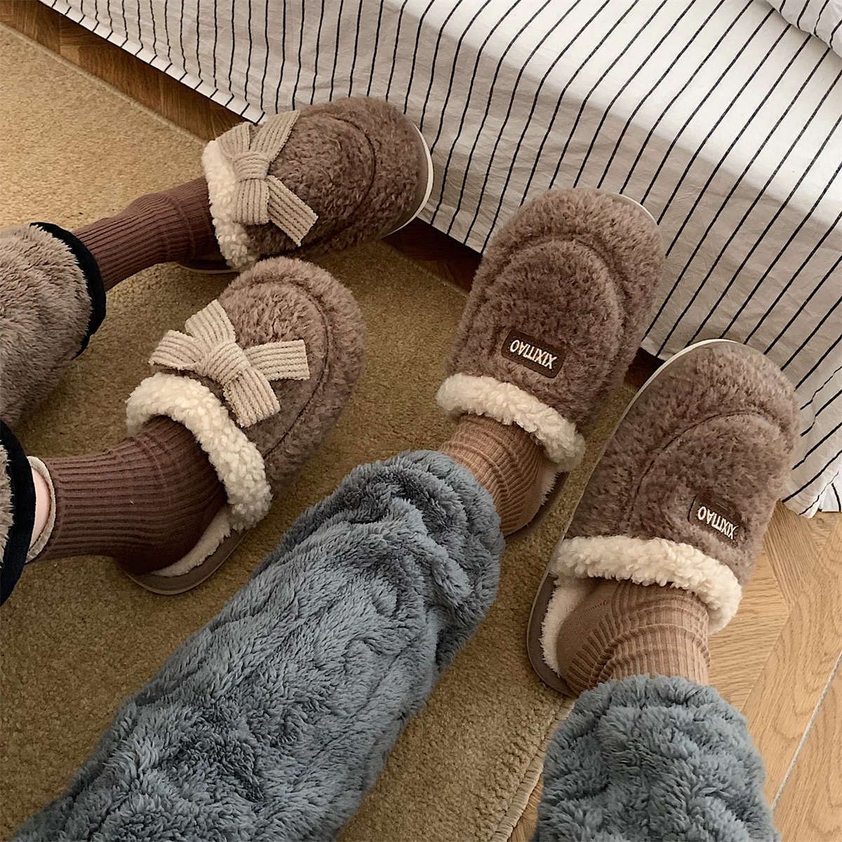 Chaussons D'hiver Chauds En Coton Antidrapant Pour Femmes, ... - 3