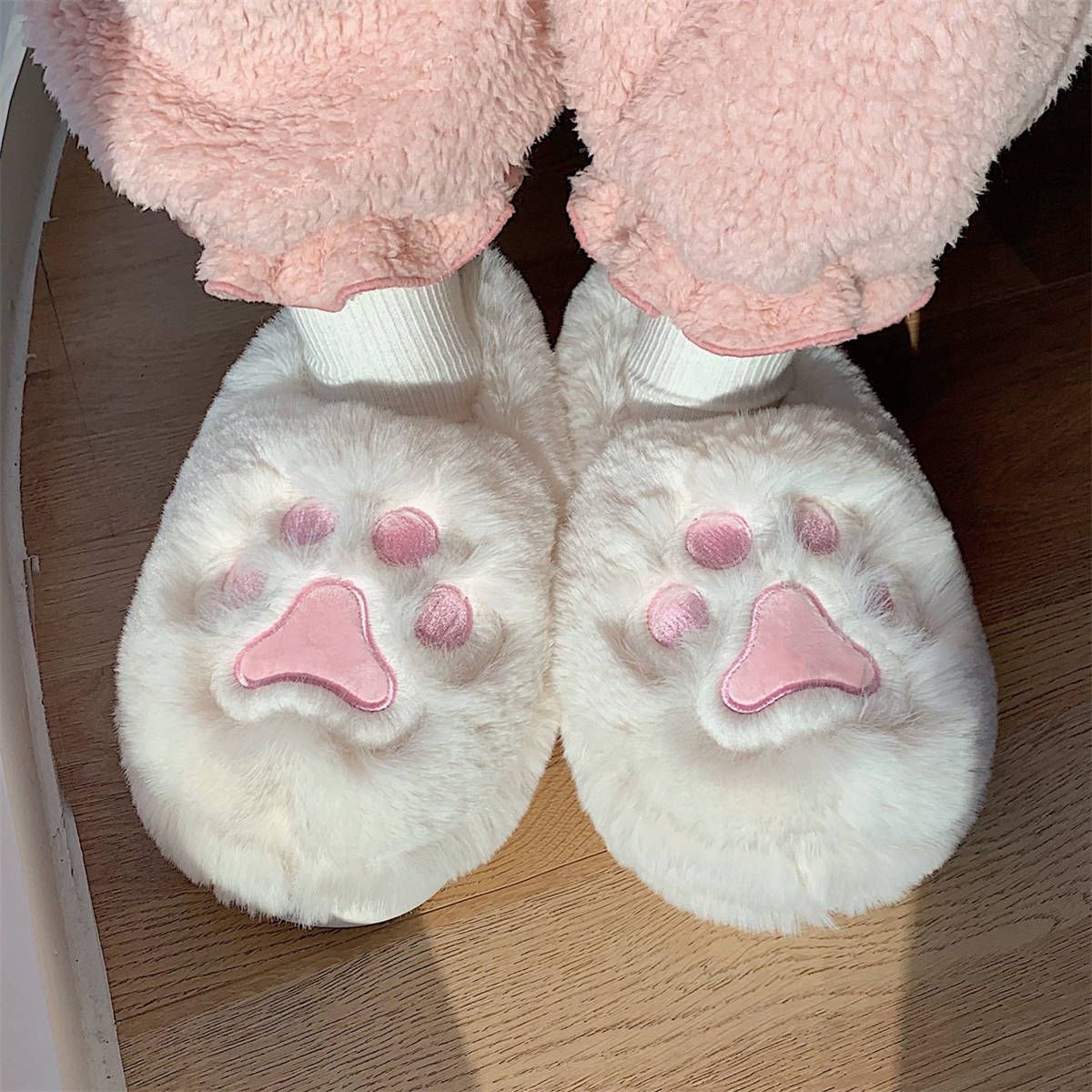 Chaussons En Coton  Fond Doux Et Chauds Pour Filles D'hiver... - 2