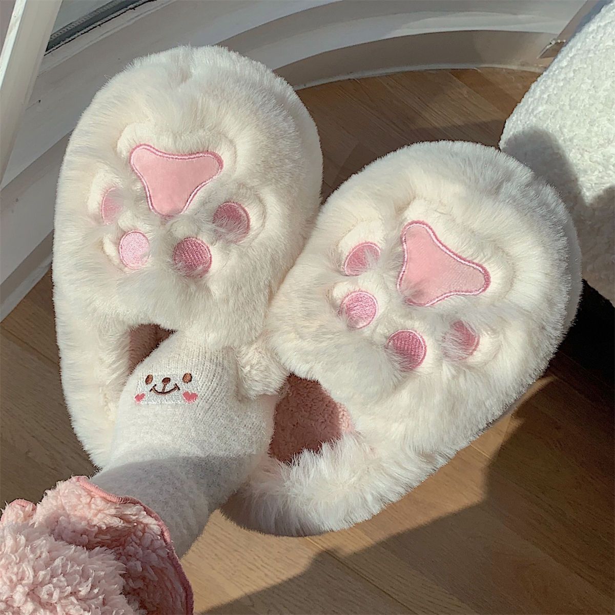 Chaussons En Coton  Fond Doux Et Chauds Pour Filles D'hiver... - 3