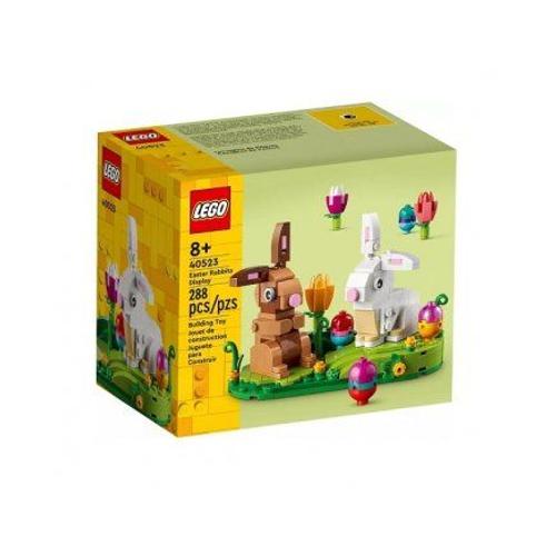 Lego Saisonnier 40523 Decor Lapins De Paques, Oeufs Et Fleurs - Scene Printaniere - Set Jeu Construction Et Carte Animaux