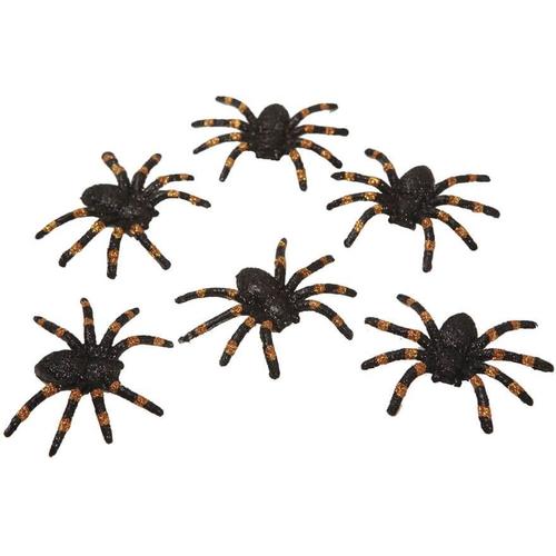 Pack de 6 Araignées Brillantes de 6x7 cm