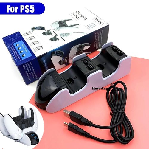 Modèle A - Station De Charge Double Port Pour Manette De Jeu Playstation 5, Support De Chargeur, Support De Berceau, Alimentation Électrique