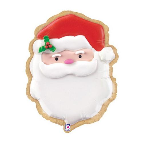 Ballon Métallisé Biscuit Père Noël 60 cm