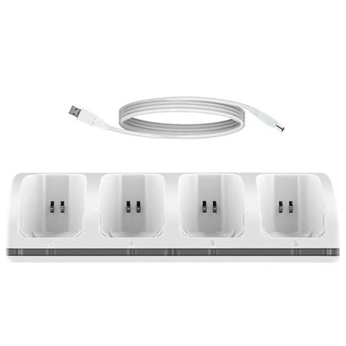 Blanc - Support De Charge À 4 Ports Pour Console De Jeu Nintendo Wii, Station S6, Manette De Jeu, Manette De Jeu, Chargeur Avec Indicateur Led