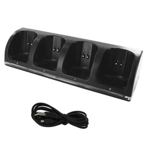 Noir - Support De Charge À 4 Ports Pour Console De Jeu Nintendo Wii, Station S6, Manette De Jeu, Manette De Jeu, Chargeur Avec Indicateur Led