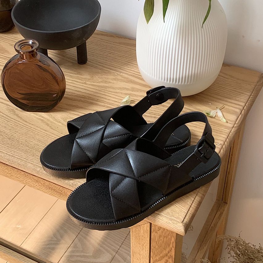 Sandales Romaines Rtro Sandales De Plage De Vacances En Bor... - 2