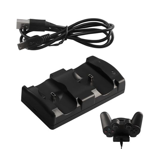 Station De Charge De Contrôleur Ps3, Station De Charge Pour Sony Playstation 3 Originale Sans Fil, Double Contrôleur Et Contrôleur Move