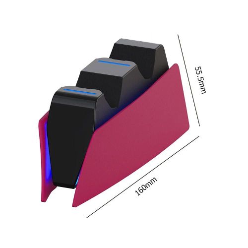 Rouge - Station De Charge Sans Fil Dualsense, Double Station De Charge Rapide Pour Ps5 Type-C, Support De Chargeur Double, Contrôleur De Jeu