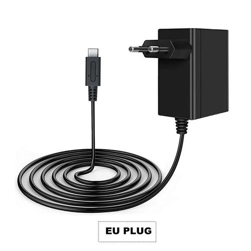 Prise Ue - Data Frog ¿ Chargeur Adaptateur Secteur Eu/Us Pour Nintendo Switch, Chargeur De Voyage Pour Console De Jeu Ns, Chargeur Usb Type C, Alimentation Électrique