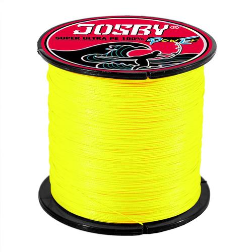 Couleur Jaune Taille 4 Brins 500m 4.0 Fil De Pêche Tressé Multifilament Pe 300m, 4 Brins Pour Spectra Tresse, Fil De Moulage D'appât, Accessoires De Canne En Mer