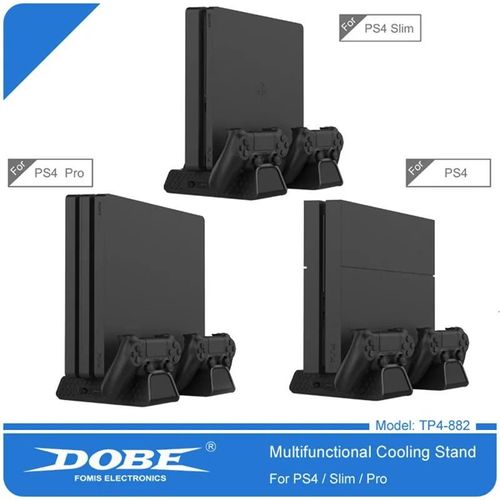 Ventilateur De Refroidissement Pour Ps4, Station De Charge Double Pour Sony Playstation 4 / Ps4 Slim / Ps4 Pro