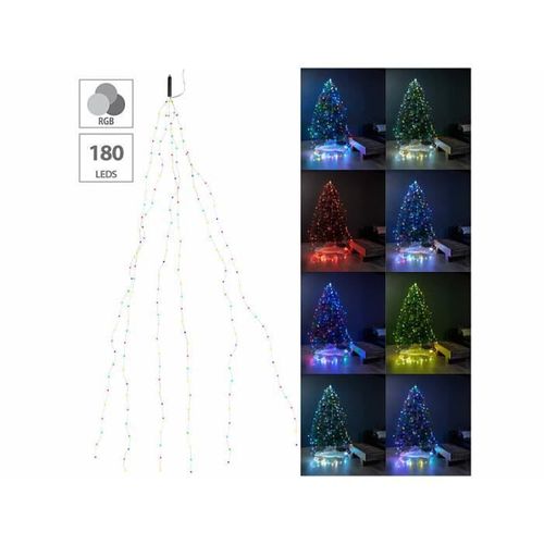Guirlande Lumineuse À Effet Cascade 6 Fils / 180 Led Couleur Changeante