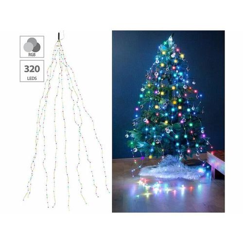 Guirlande Lumineuse À Effet Cascade 8 Fils / 320 Led Couleur Changeante