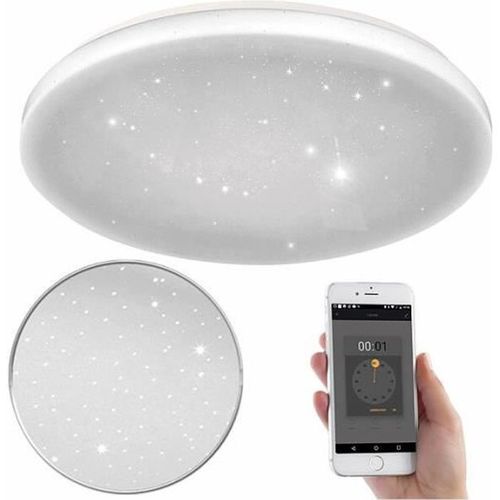 Plafonnier Led Cct Ciel Étoilé Connecté Et Compatible Commandes Vocales Ø 34 Cm