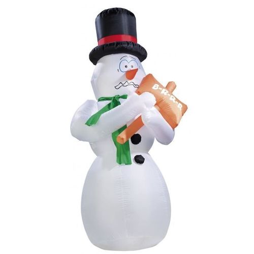 Bonhomme de neige animé grelottant 1,80 m autogonflant