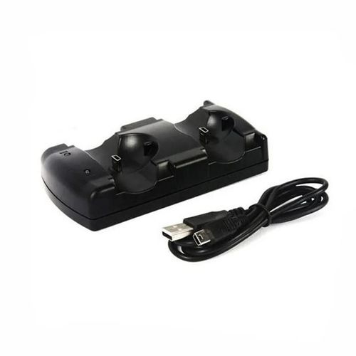 Dual USB Charging Holder Dock Station Charger Stand for Playstation 3 PS3 Game Controller Move Navigation