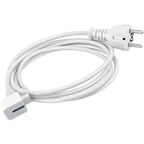 1,8m Câble d'Extension pour Adaptateur Secteur Apple Câble de Chargeur Macbook iBook Mac Book Air/Pro Cordon de Charge 13, 15 Et 17 Pouces 12W 29W 30W 45W 60W 61W 67W 85W 96W 140W Fil de Cuivre Pur