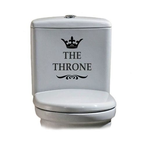 Sticker pour toilettes en vinyle autocollant The Throne * Dimensions : 18 x 16 cm * Matière : vinyle autocollant Fonctions :