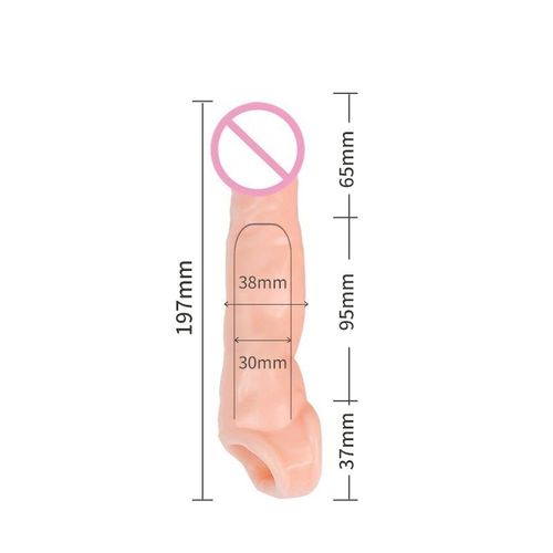 S - Extension De Pénis Pour Homme, Vrai Préservatif Réutilisable, Retardement De L'éjaculation, Gode, Jouet Sexuel Pour Passionnés