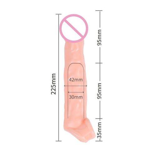 L - Extension De Pénis Pour Homme, Vrai Préservatif Réutilisable, Retardement De L'éjaculation, Gode, Jouet Sexuel Pour Passionnés