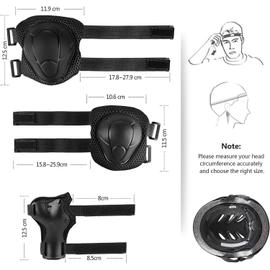 Ensemble Protection Enfant Sport 7PCS Casque Velo Enfant