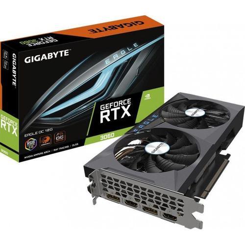 Gigabyte GeForce RTX 3060 EAGLE OC 12G (rev. 2.0) - Carte graphique - GF RTX 3060 - 12 Go GDDR6 - PCIe 4.0 x16 - 2 x HDMI, 2 x DisplayPort