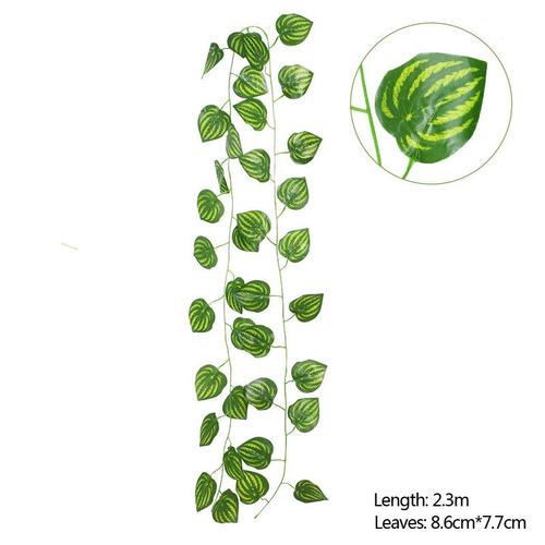 Guirlande de feuilles artificielles 230cm,fausse plante verte de lierre  suspendue au mur,décoration de jardin de maison pour fête de mariage