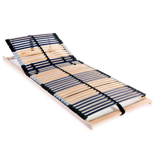 Vidaxl Sommier À Lattes Avec 42 Lattes 7 Zones 90 X 200 Cm