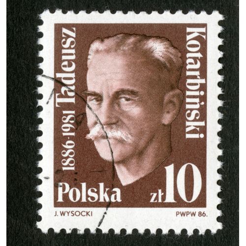 Timbre Oblitéré Polska , Tadeusz Kotarbinski 1886-1981, Wysocki, 1986, Zl 10
