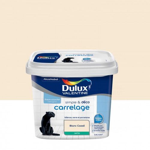 Peinture SIMPLE et DECO CARRELAGE SATIN Blanc Cassé 0.5L