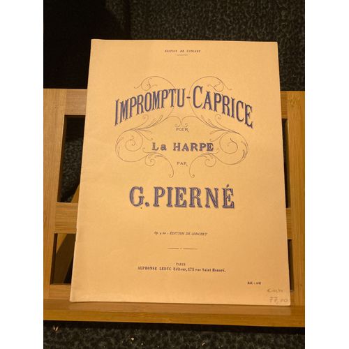 G. Pierné Impromptu Caprice Pour Harpe Partition Édition De Concert Ed. Leduc