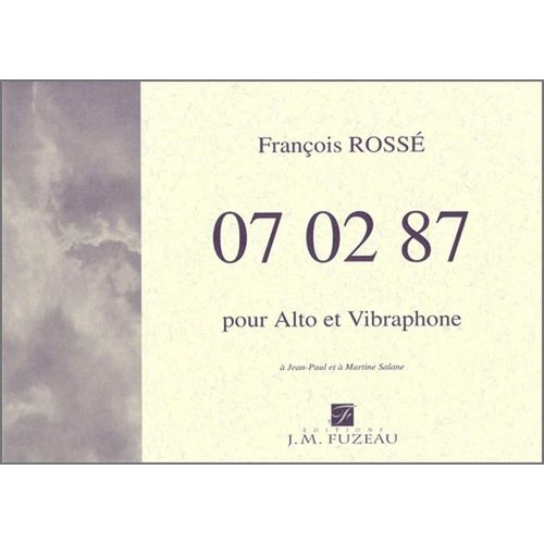 Partitions Classique Rosse F. - 070287 - Alto, Vibraphone