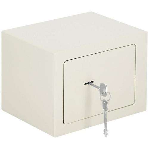 SPRINGOS® Coffre-fort pour la maison, coffre-fort durable en acier de haute sécurité, stockage de l'argent à clé 17 x 17x 23 cm