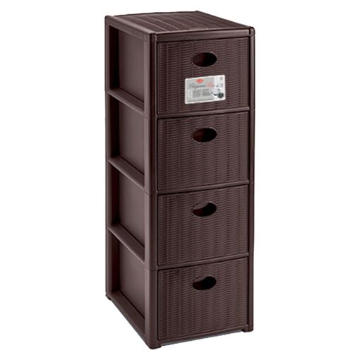 Stefanplast Commode Elegance Slim 4 Tiroirs Colonne Panier à Linge Porte-Documents Archives en ...