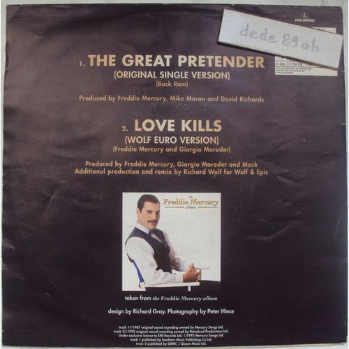 Freddie Mercury -The Great Pretender / Love Kills (Wolf Euro