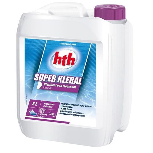 HTH Super Kleral - Clarifiant non moussant Liquide 3L