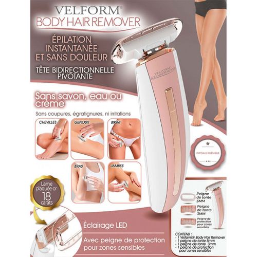 Epilateur Corps Body Hair Remover - Venteo - Blanc - Adulte - Epilation Corps Sans Douleur / Hypoallergénique 