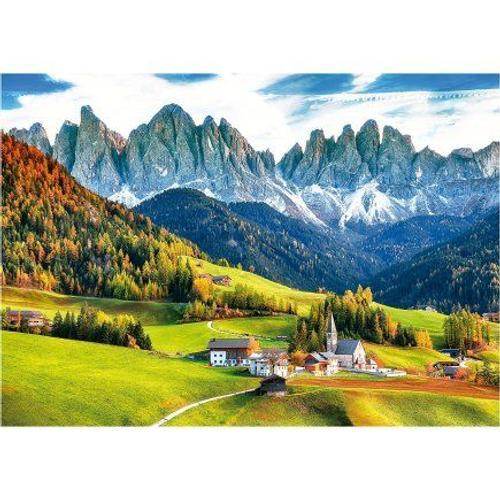 Puzzle Adulte Montagne Automne Dans Les Dolomites - 2000 Pieces - Collection Paysage Italie