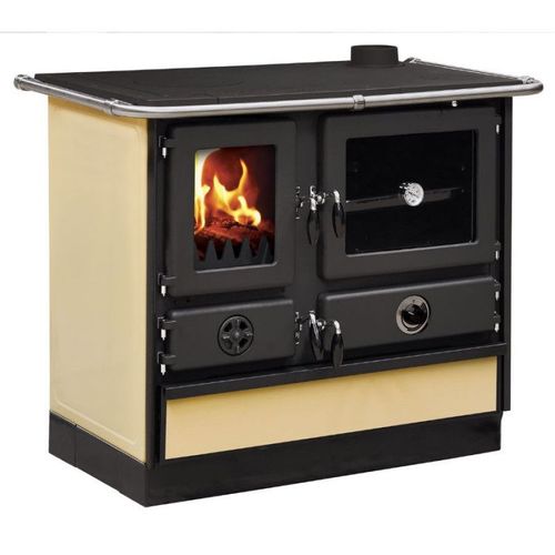 Cuisinière à bois Magnum Thermo MBS en fonte | bouilleur sortie côté droit - Beige