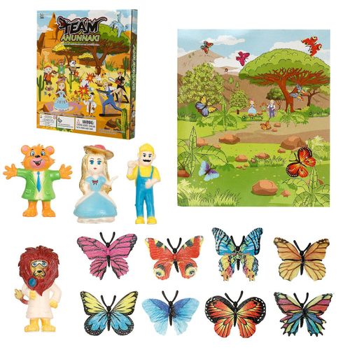 14 Pièces Haute Simulation Colore Realiste Insectes Papillon Animal Figure Poupee Modèle Apprentissage Jouet Educatif Pour Enfants Cadeau