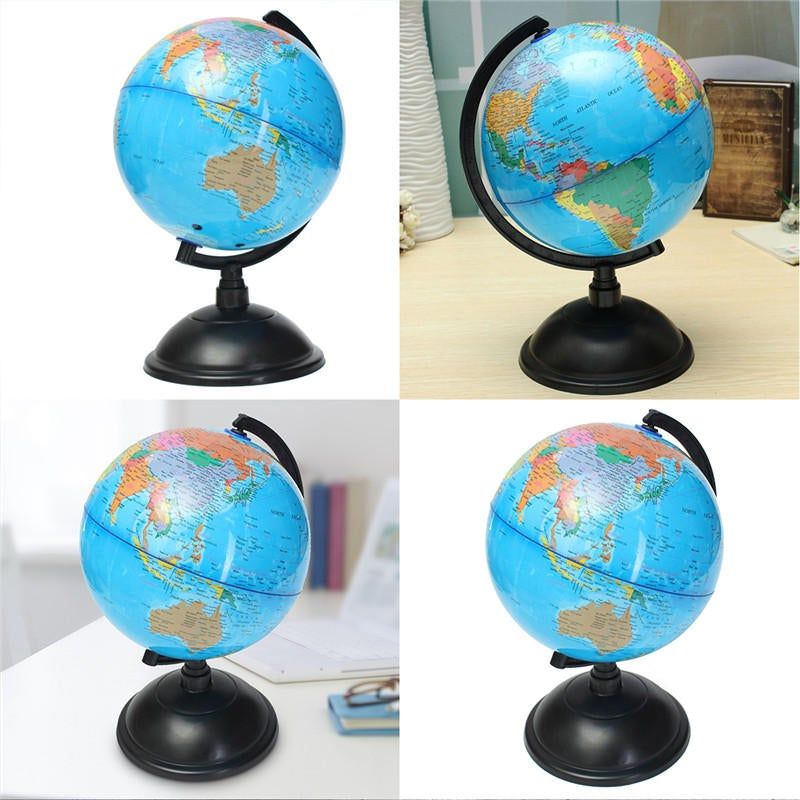 20 Cm Bleu Ocean Monde Globe Carte Avec Support Pivotant Geo... - 4