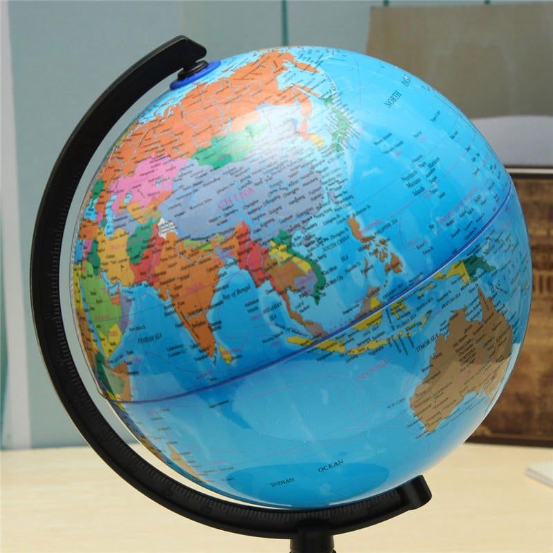 20 Cm Bleu Ocean Monde Globe Carte Avec Support Pivotant Geo... - 5