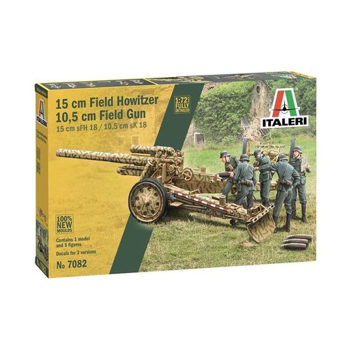 Maquette Obusier Allemand Sfh18 - Italeri - 1:72 - 5 Figurines - Coloris Unique-Italeri