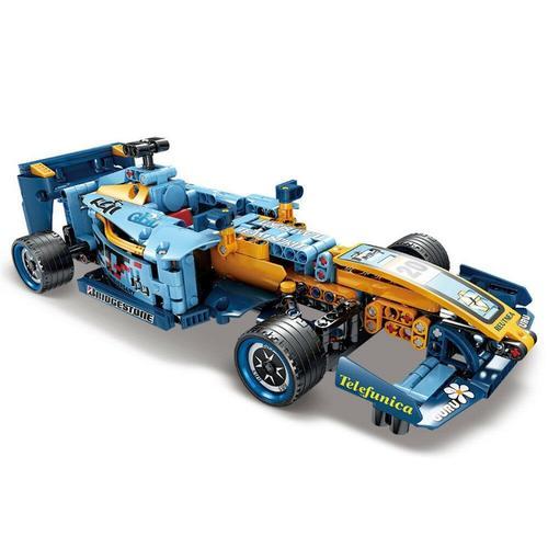 511 Pièces 1:15 Genie Mecanique Voiture Petites Particules Bricolage Assemble Blocs De Construction Retirer Modèle De Voiture De Course Jouet Pour Enfants Cadeau D'anniversaire