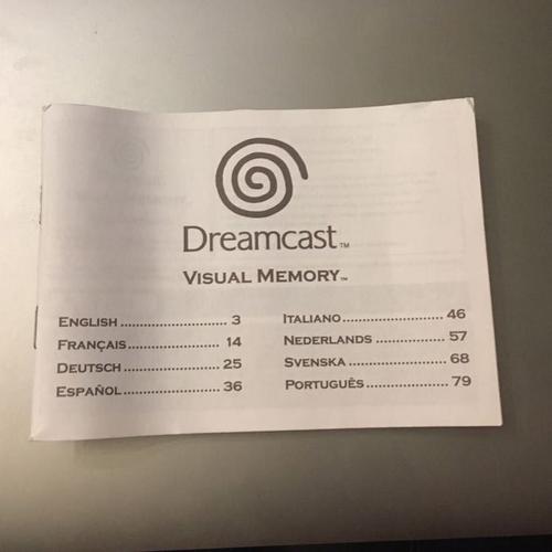 Notice Vmu Visual Memory Dreamcast