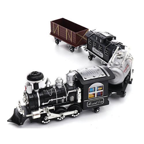 Classique electrique Smart Vapeur Classique Locomotive Fret Telecommande  Train DIY Assembler Modèle Jouet pour Enfants Cadeau, Style A