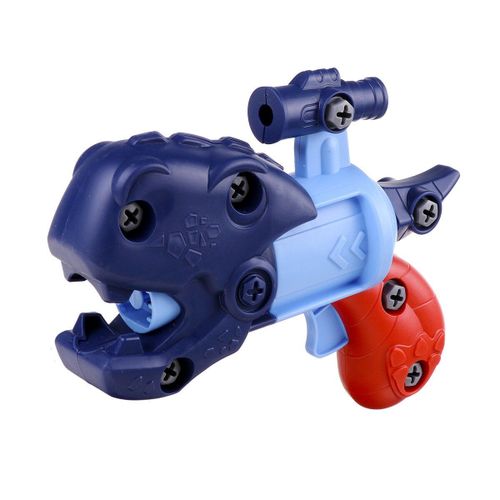 Diy Demontage Dinosaure/Avion Pistolets Jouer Ensemble Modèle Blocs Assembler Jouet Educatif Pour Enfants Cadeau,Bleu