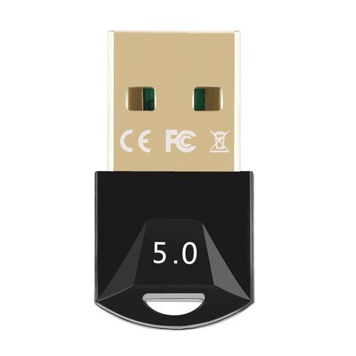 Adaptateur USB sans fil Bluetooth 5.0 Mini dongle pour voiture récepteur audio transmetteur sans pilote compatible avec Windows 7/8/10