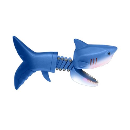 Dinosaure Requin Pecker Telescopique Ressort Manipulateur Clip Creative Decompression Tricky Toy,Bleu