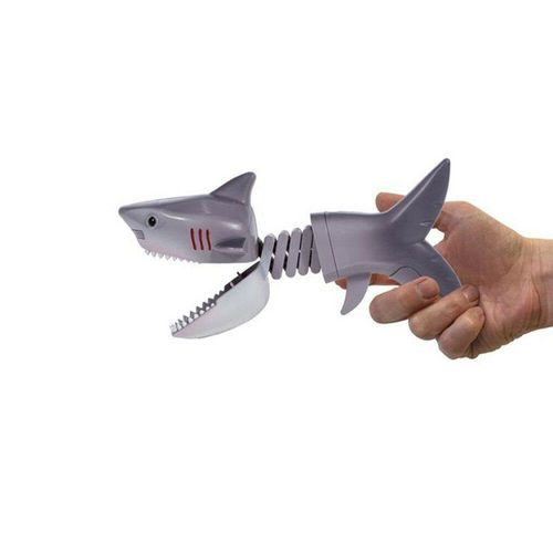 Dinosaure Requin Pecker Telescopique Ressort Manipulateur Clip Creatif Decompression Tricky Jouet,Gris